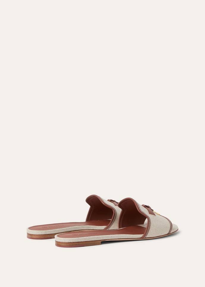 SUMMER CHARMS FLAT MULE NATURAL CANVAS & CALF_FAQ6328_B4AU_3