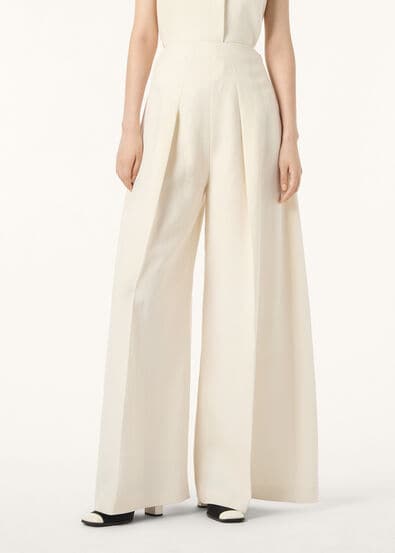 LANFORD TROUSERS CANVAS LINEN FLOWER