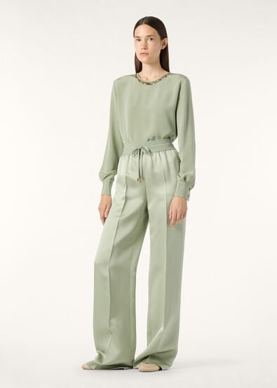 SANDLER TROUSERS SATIN MIREILLE