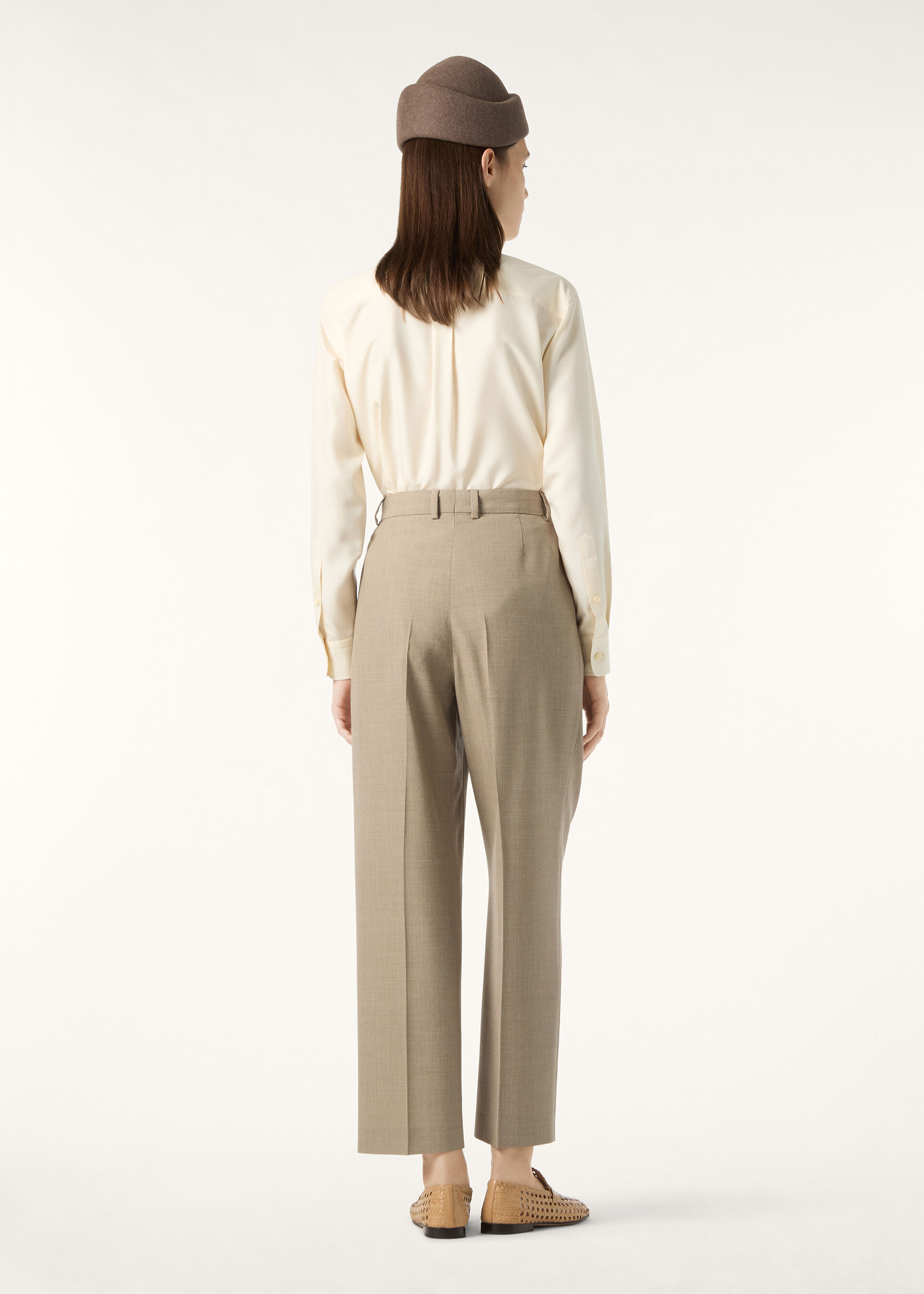 RODGER TROUSERS STRUCTURED WOOL CREPE