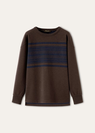 WINTERDALE CREWNECK SWEATSHIRT WOOL CASH STRIPES