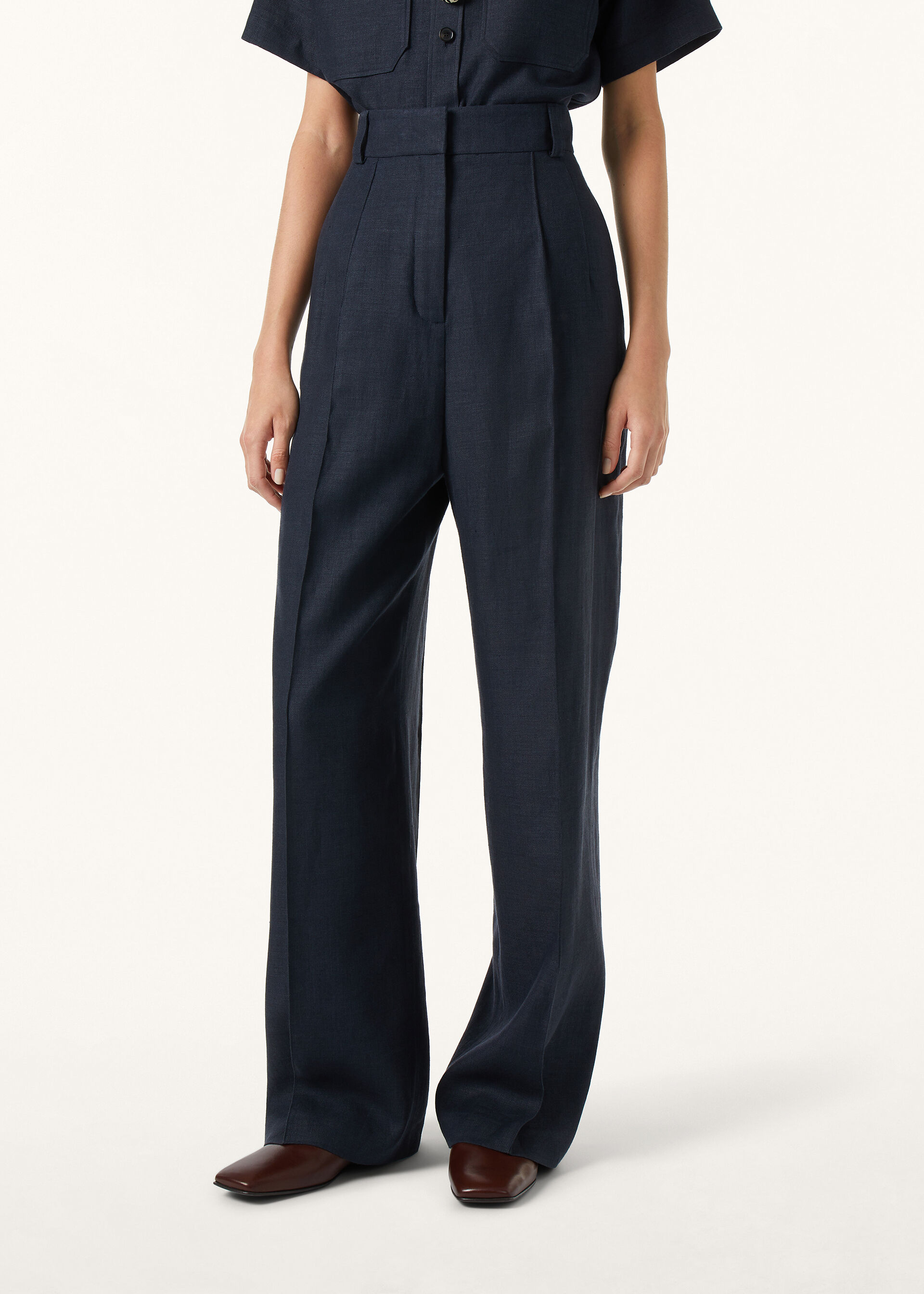 LODGER TROUSERS STRUCTURED LINEN WOOL