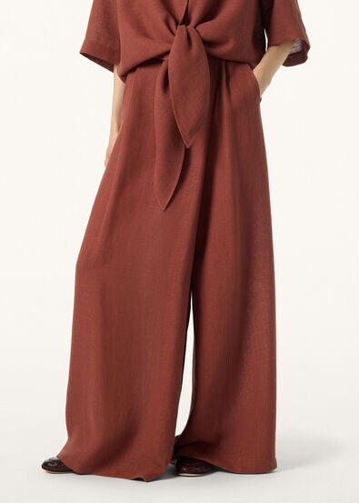 LIL LONG TROUSERS LIGHT LINEN CREPE