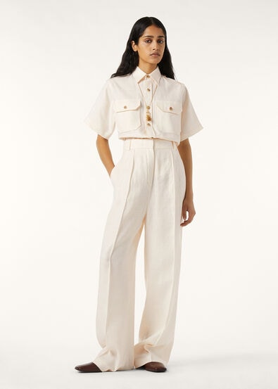 NEO ANNALISA SHIRT STRUCTURED LINEN WOOL