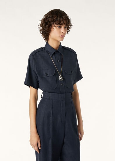 NEO ANNALISA SHIRT STRUCTURED LINEN WOOL