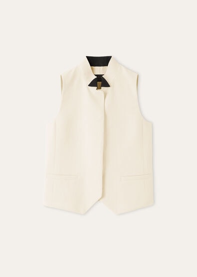 KHOL VEST CANVAS LINEN FLOWER