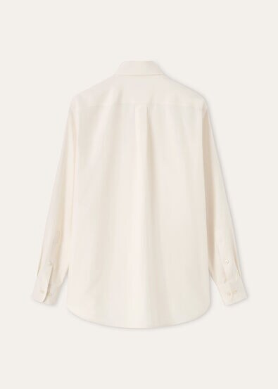 THEA SQUARE COLLAR SHIRT LIGHT PANAMA SILK