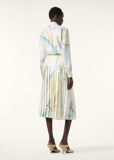 THEA SQUARE COLLAR SHIRT LIBECCIO - TWILL SHIRT