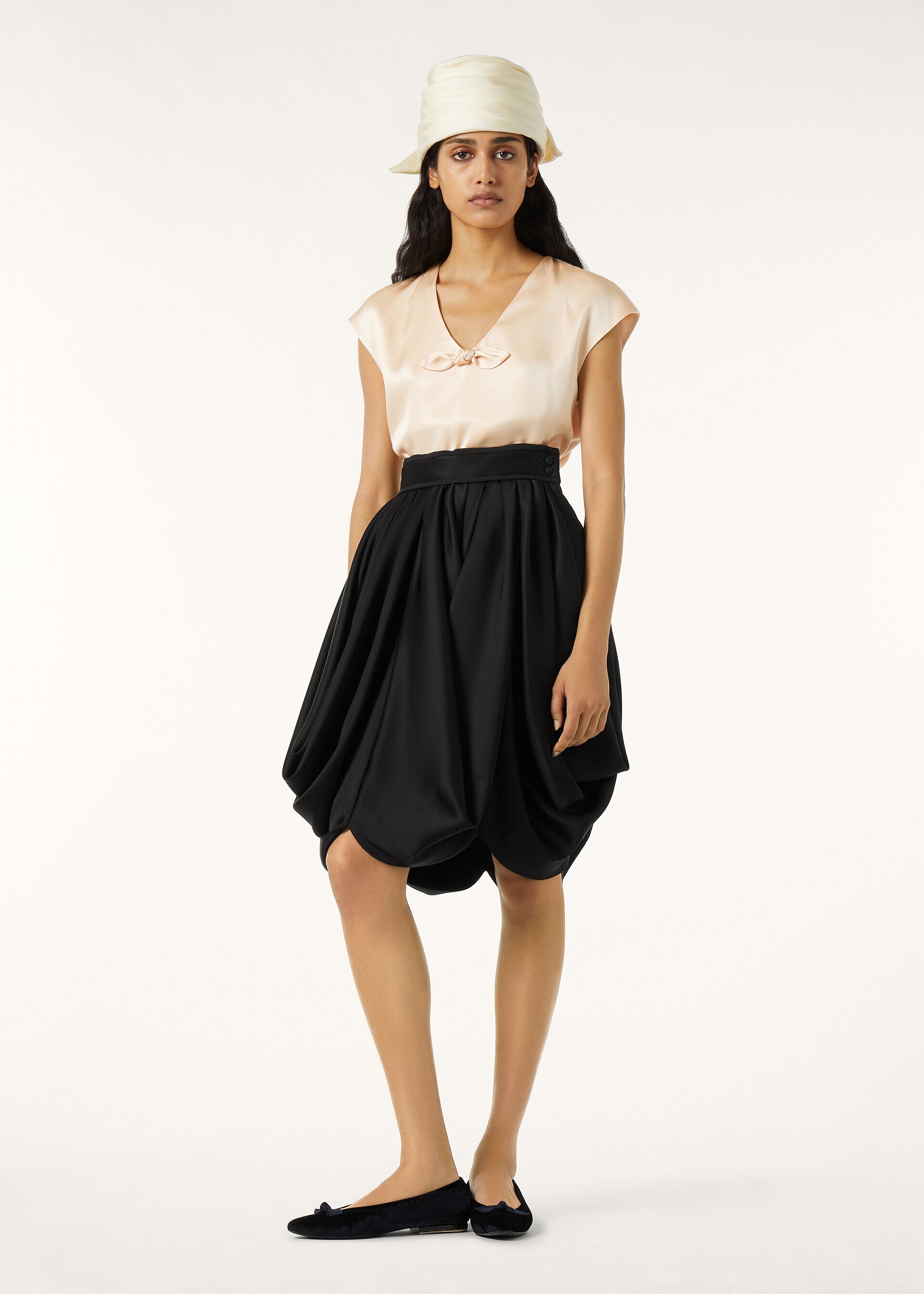 SELENA SS SHIRT DOUBLE SATIN