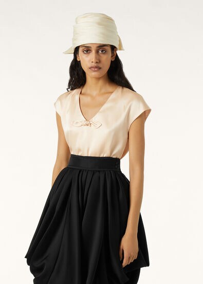 SELENA SS SHIRT DOUBLE SATIN