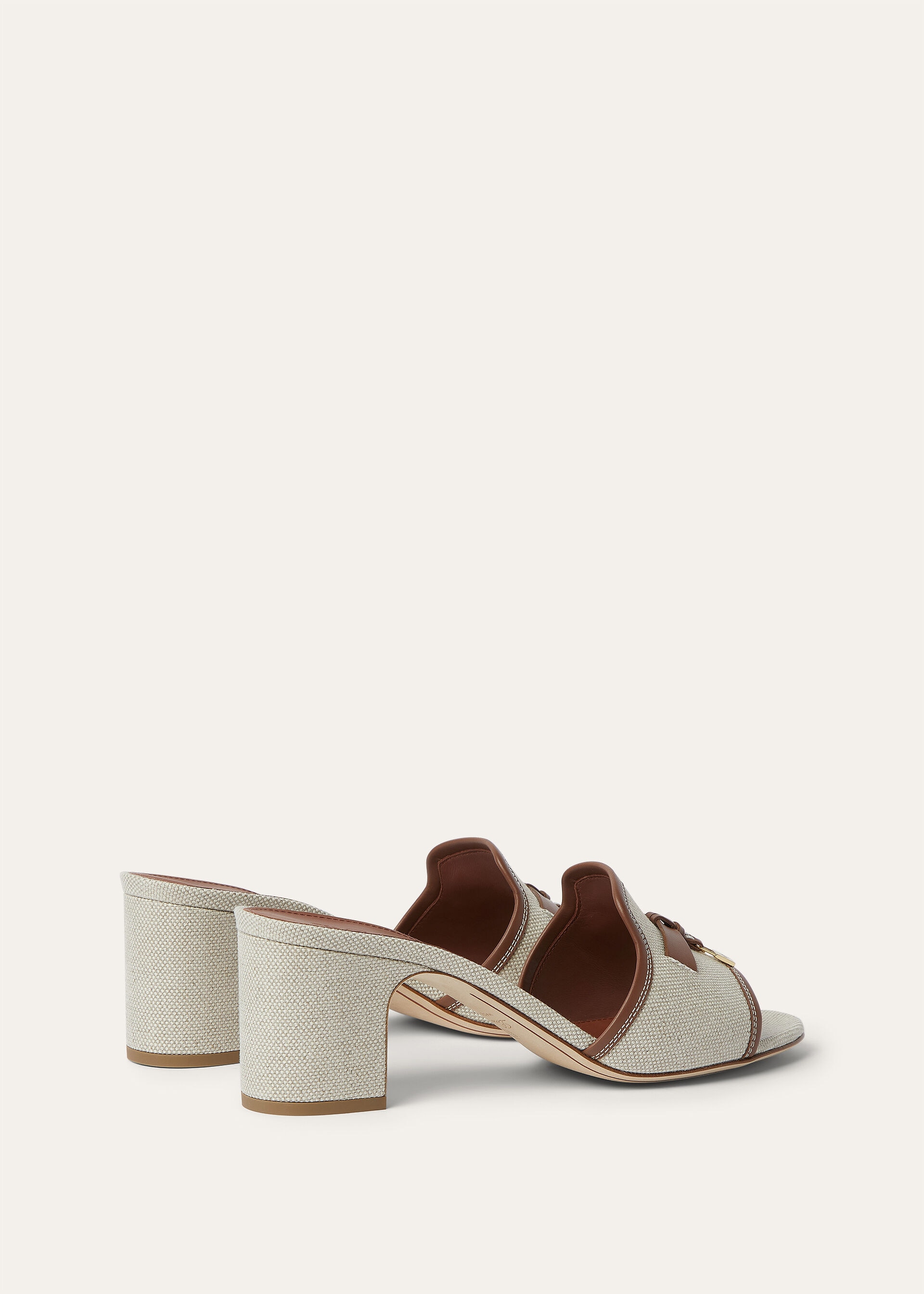 SUMMER CHARMS HEELED MULE T55 NAT.CANVAS & CALF AF