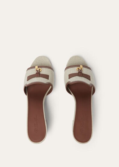 SUMMER CHARMS HEELED MULE T55 NAT.CANVAS & CALF AF