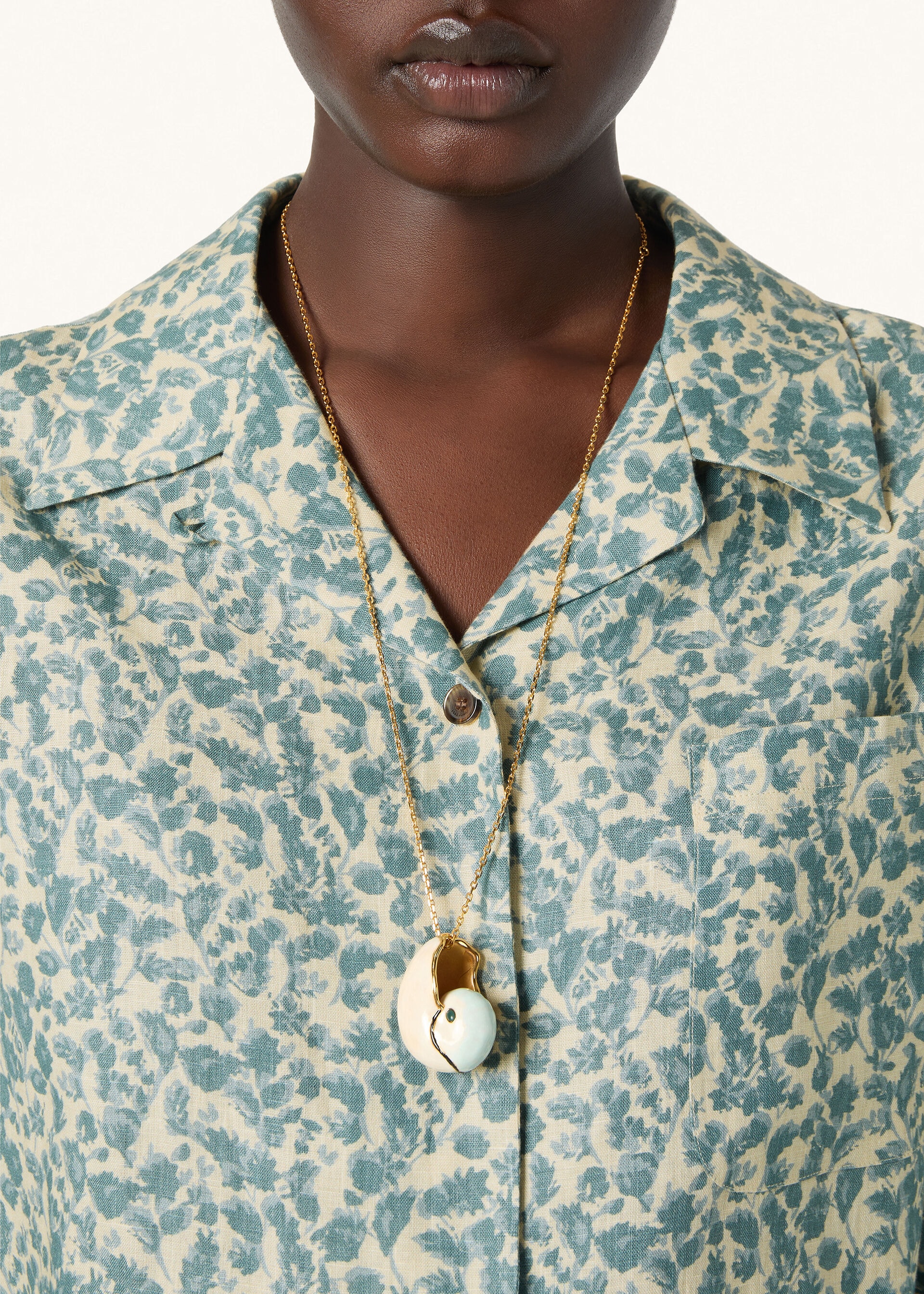 ISOBLE SS SHIRT JANE FLOWERS LINEN