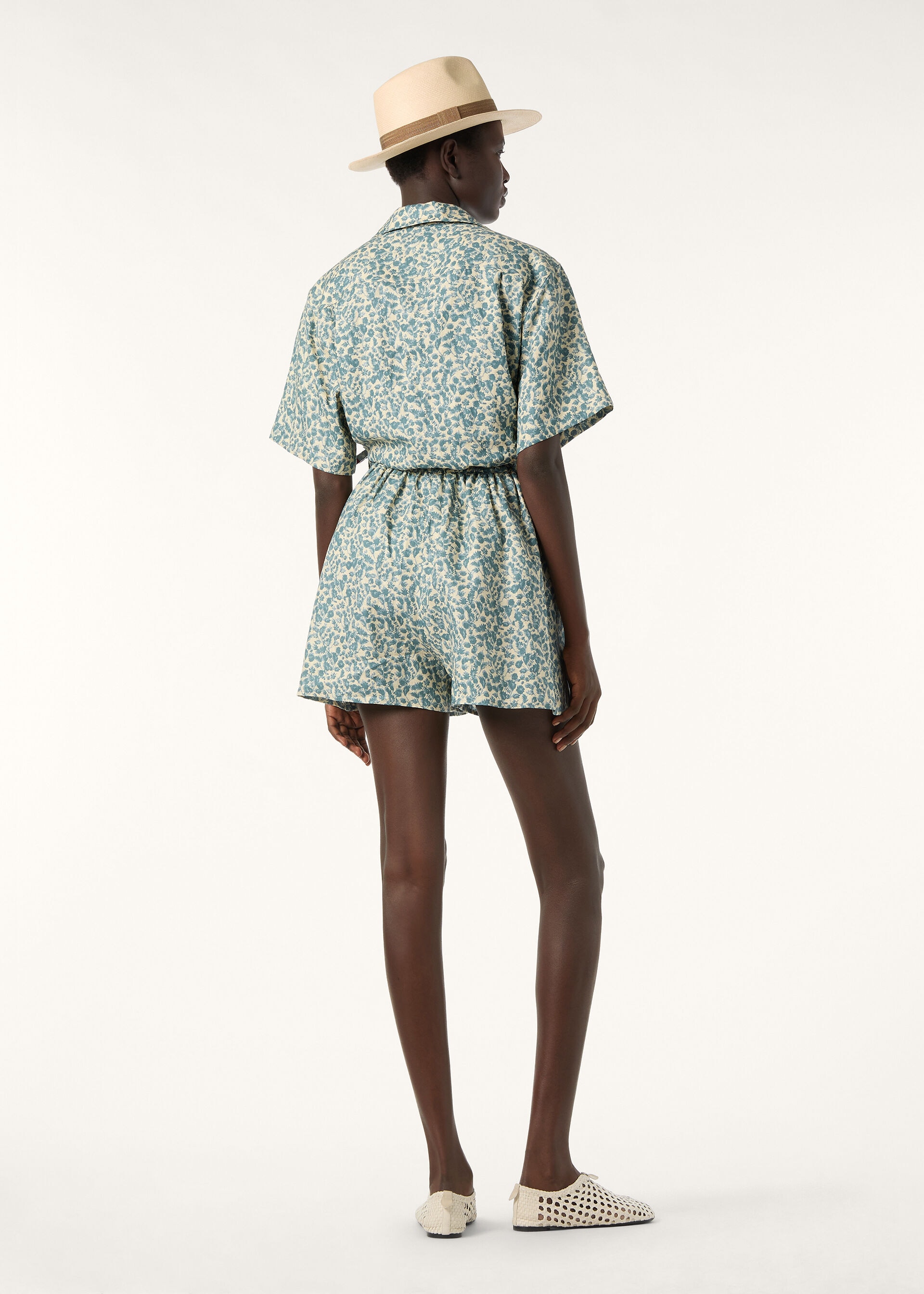 ISOBLE SS SHIRT JANE FLOWERS LINEN