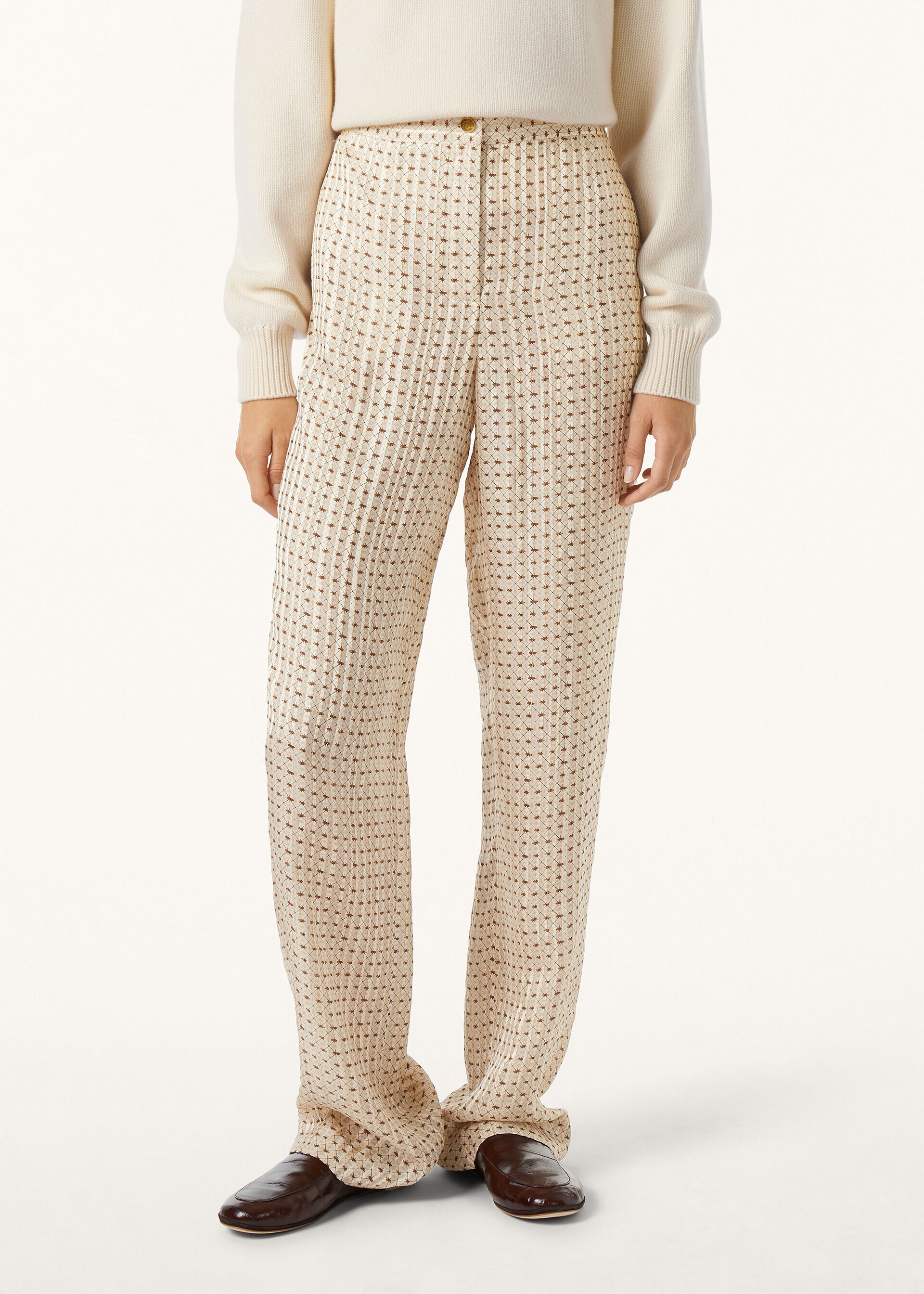 JEFFERSON TROUSERS GOLDEN BEES SILK LAME'