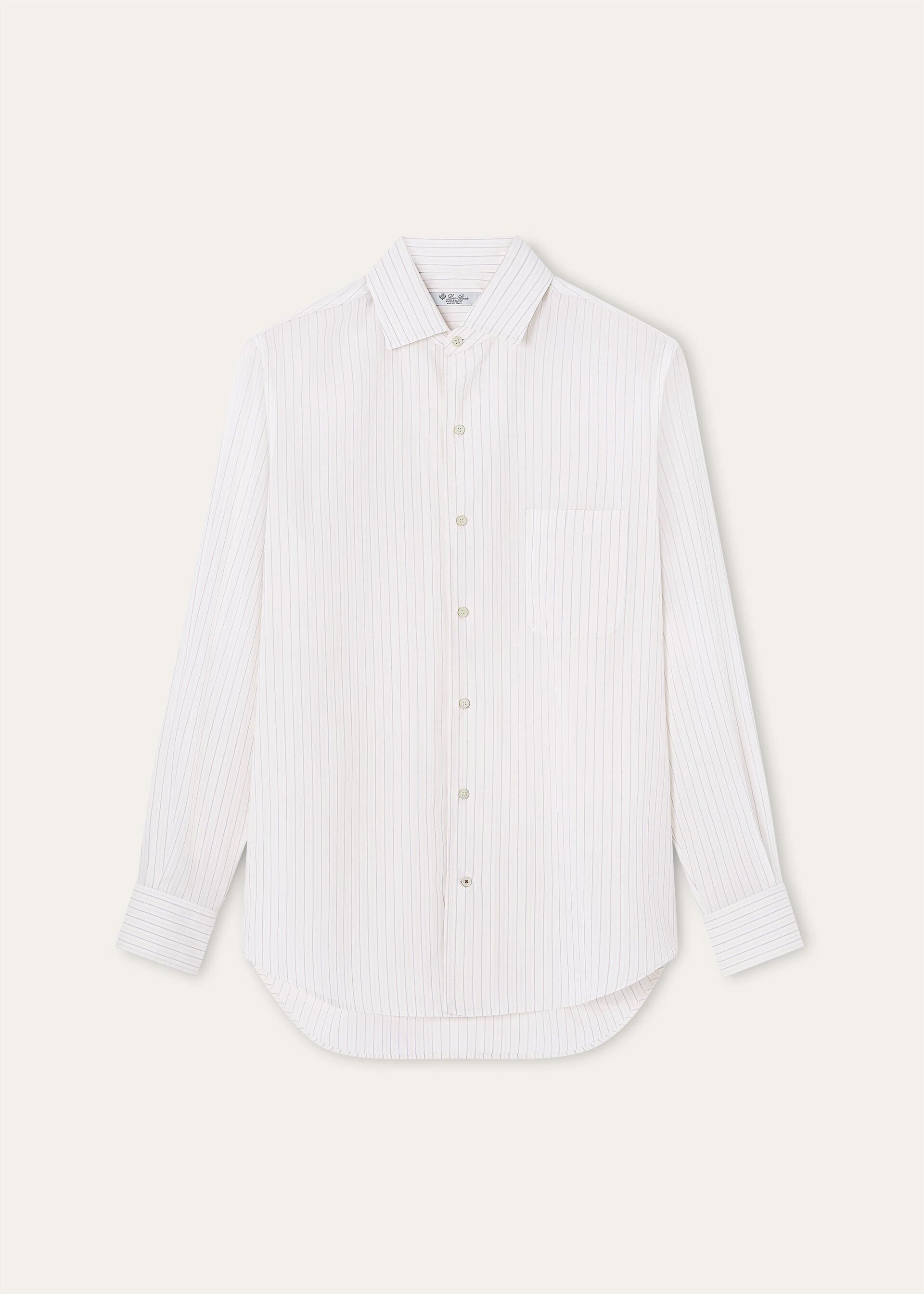 ANDRE' SHIRT AF LIGHTEST WOOL BICOLOR STRIPE