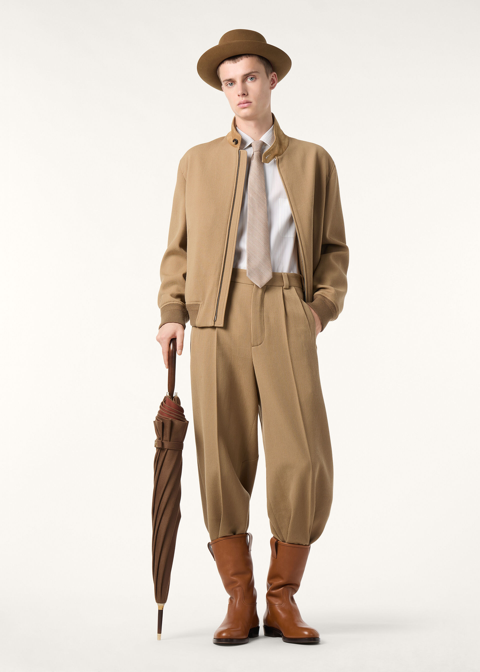 ANDRE' SHIRT AF LIGHTEST WOOL BICOLOR STRIPE