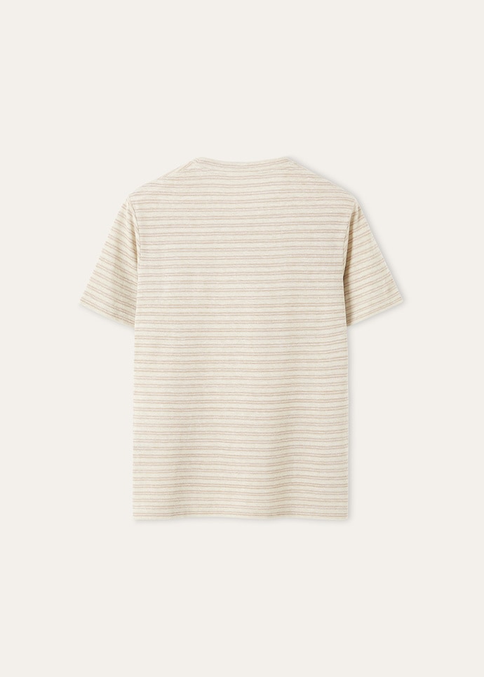 PINE T-SHIRT COTTON LINEN MICRO STRIPES_FAQ6789_F7T4_6