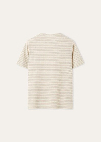 PINE T-SHIRT COTTON LINEN MICRO STRIPES