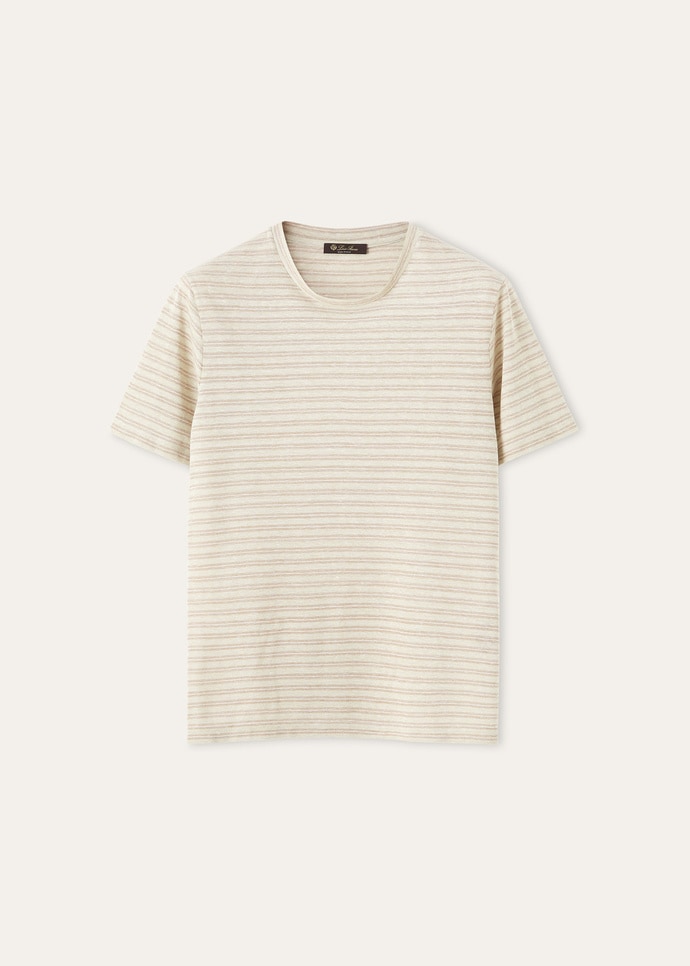 PINE T-SHIRT COTTON LINEN MICRO STRIPES_FAQ6789_F7T4_5