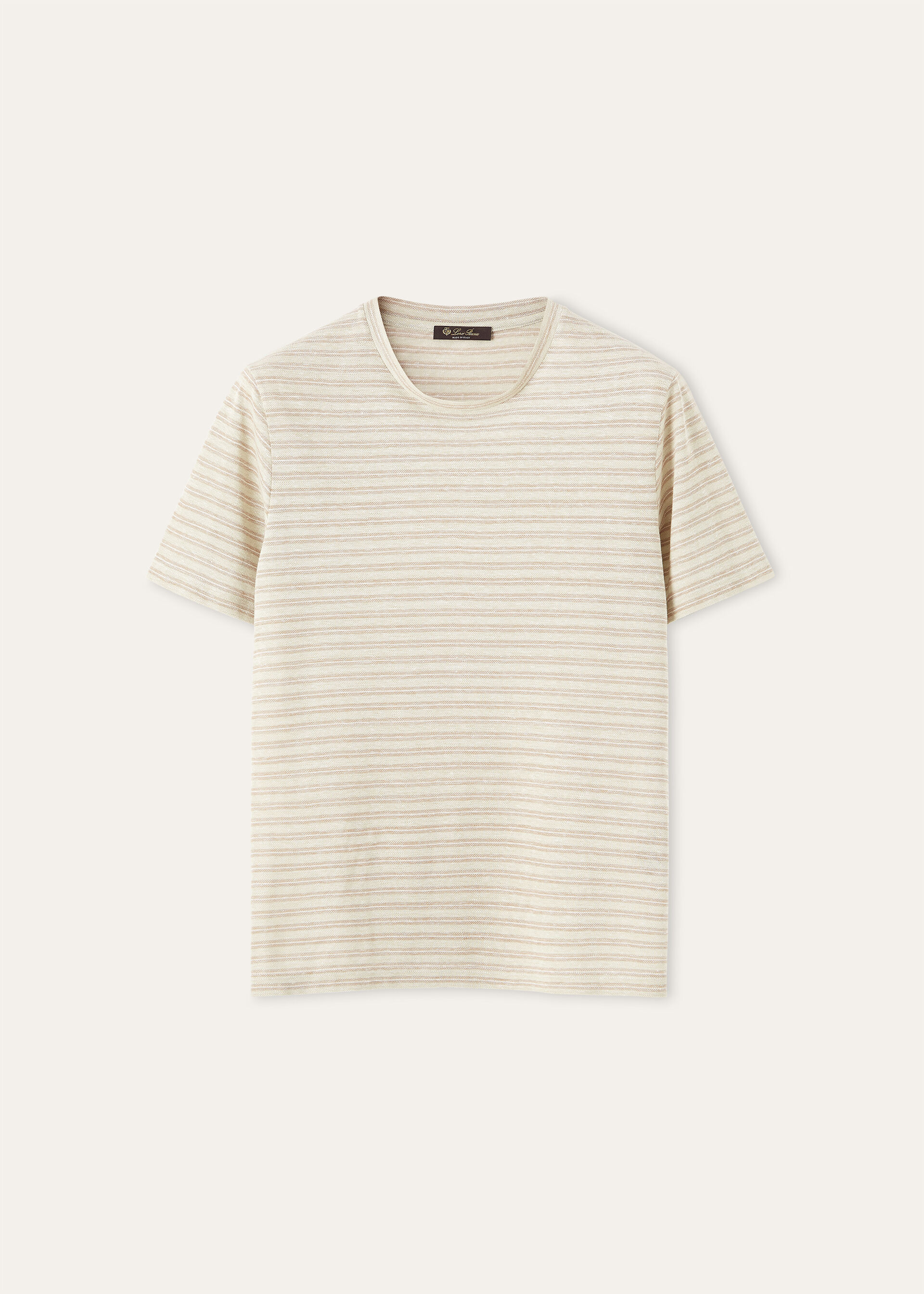 PINE T-SHIRT COTTON LINEN MICRO STRIPES
