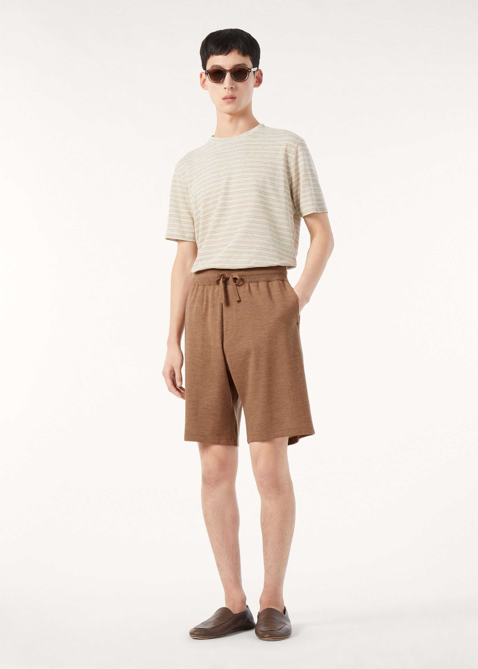 PINE T-SHIRT COTTON LINEN MICRO STRIPES