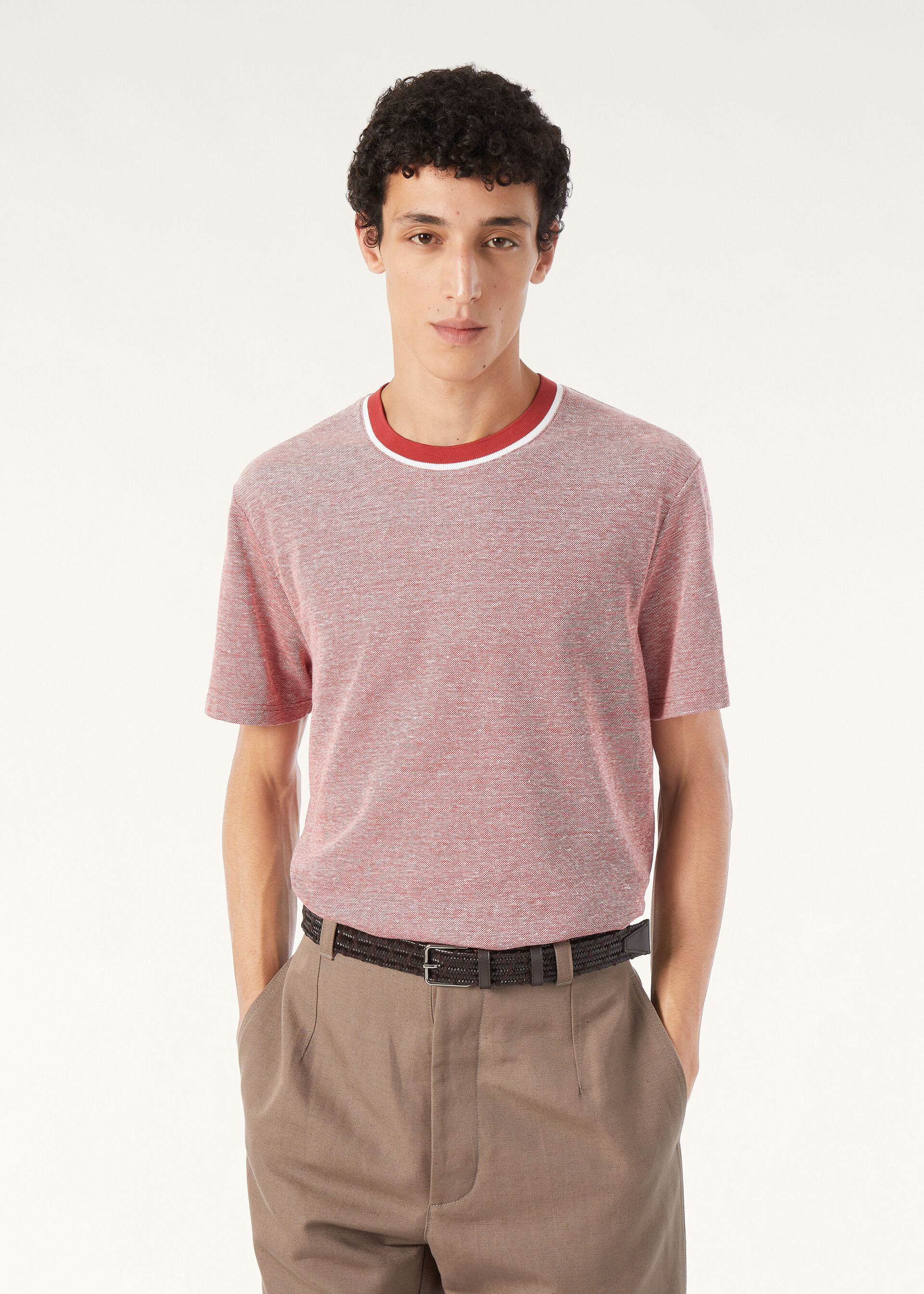 SCIABECCO T-SHIRT COTTON LINEN PIQUE