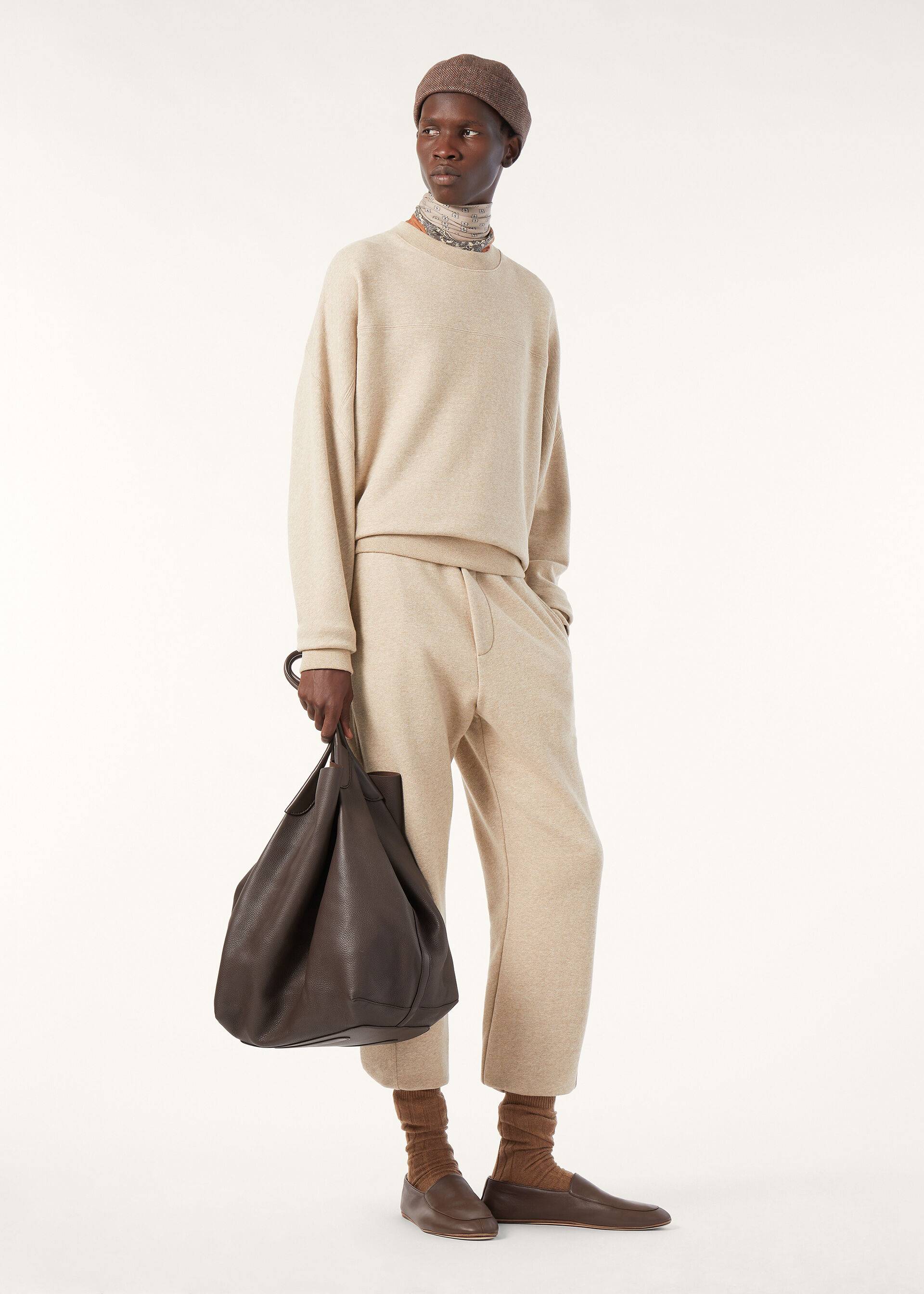 MIZORAM CREW NECK SWEATSHIRT COTTON FLEECE JASPE