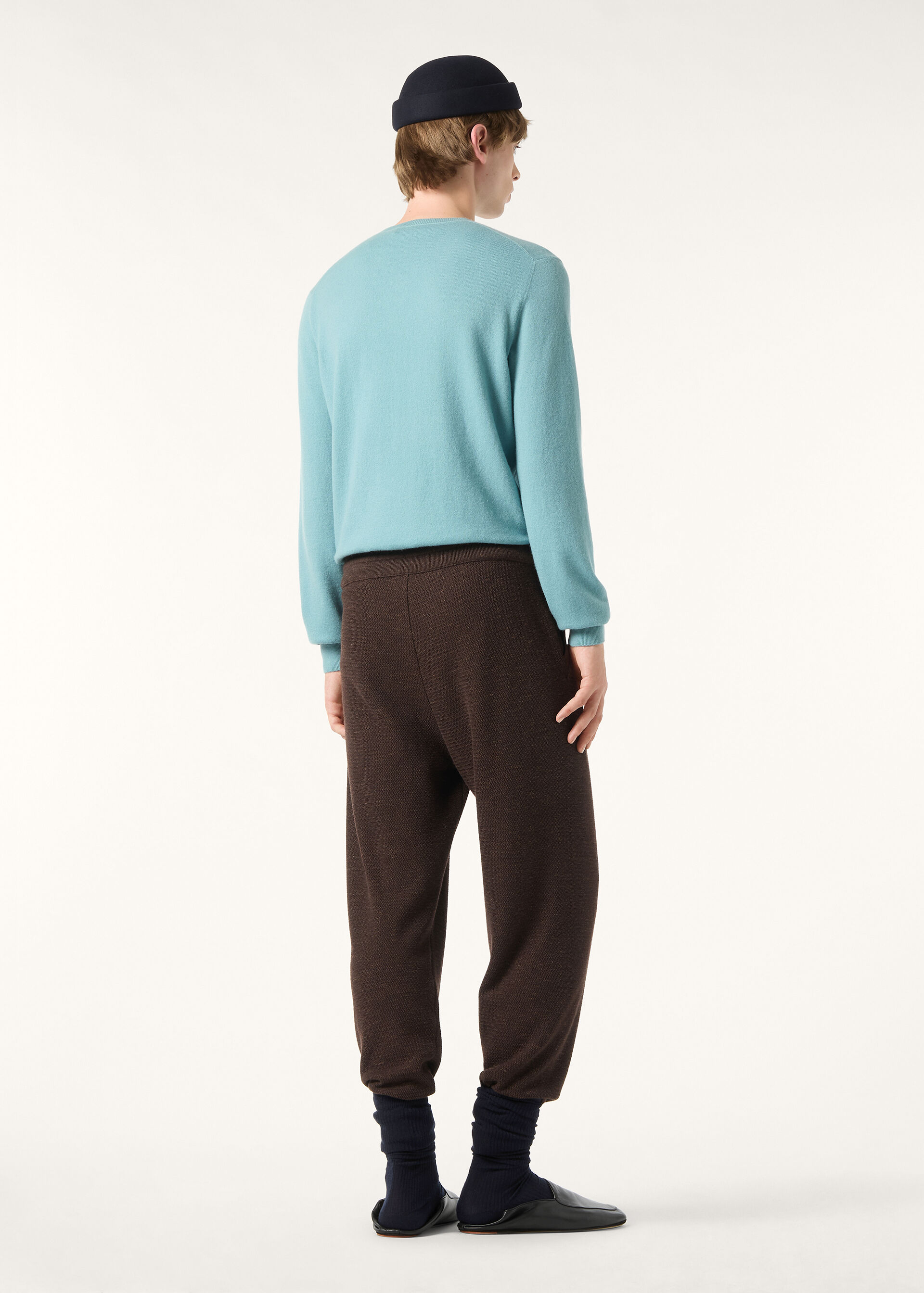 GOKARNA PANTS WOOL SILK LINEN WAVE