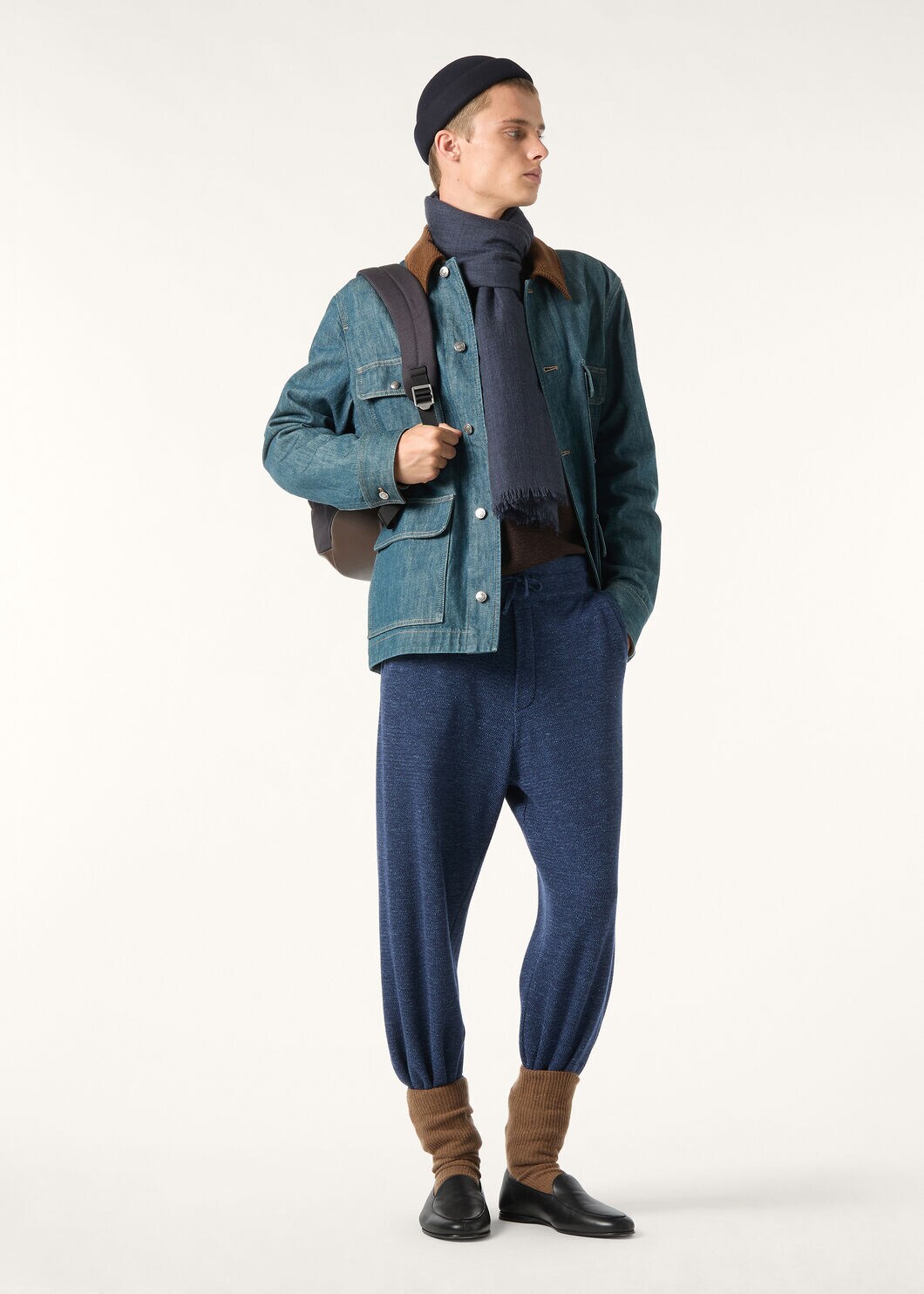 GOKARNA PANTS WOOL SILK LINEN WAVE