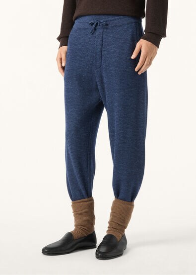 GOKARNA PANTS WOOL SILK LINEN WAVE