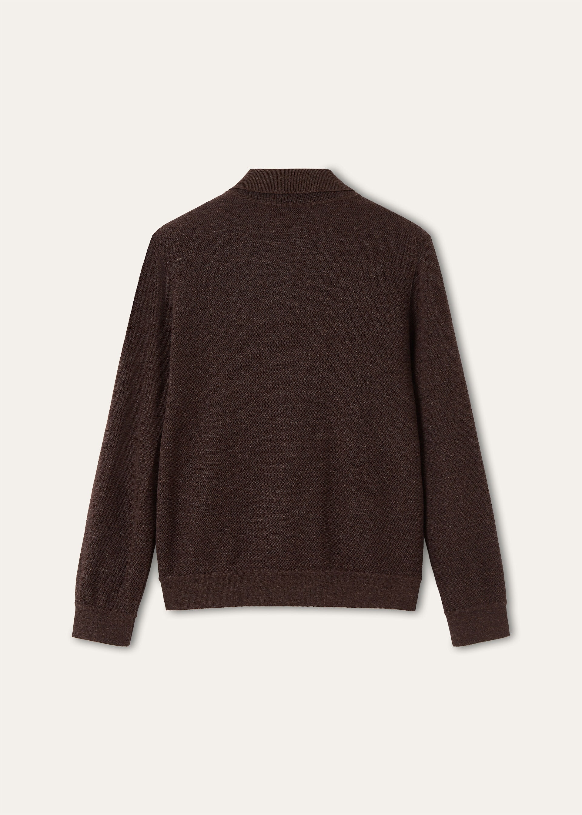 GOKARNA POLO SWEATSHIRT WOOL SILK LINEN WAVE
