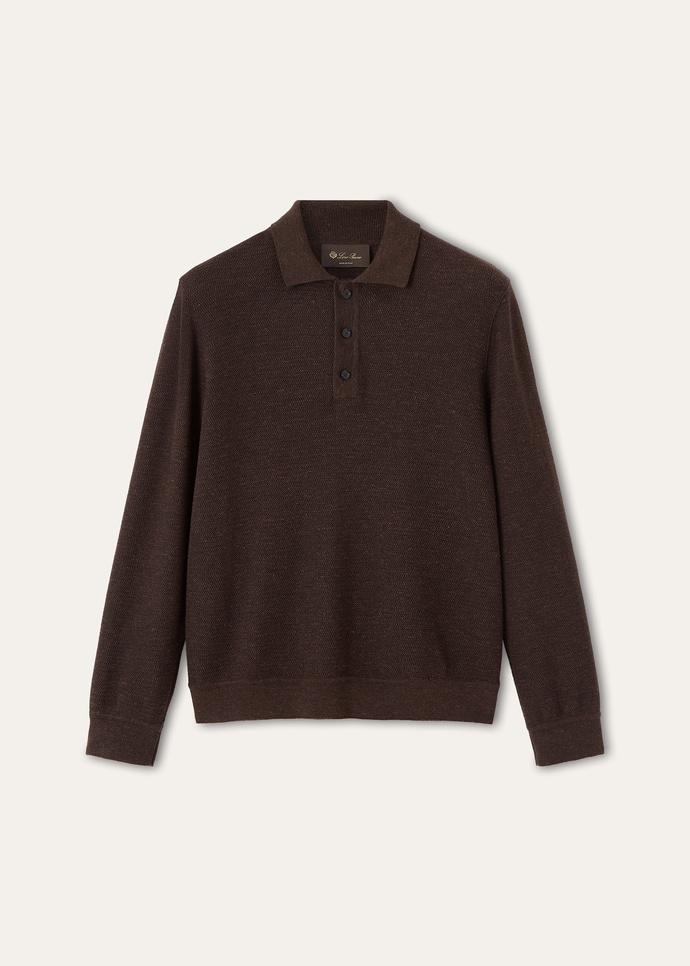 GOKARNA POLO SWEATSHIRT WOOL SILK LINEN WAVE_FAQ6878_H13R_5