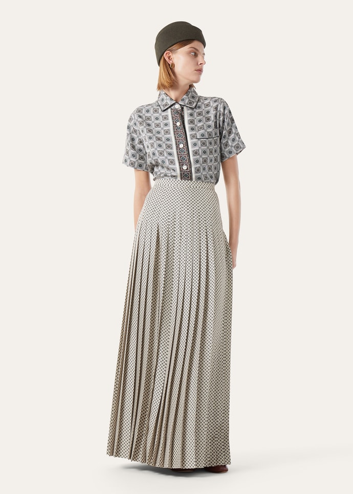 CLEA SKIRT LORO PIANA CHACO SILK TWILL M.E._FAQ6960_T1S7_1