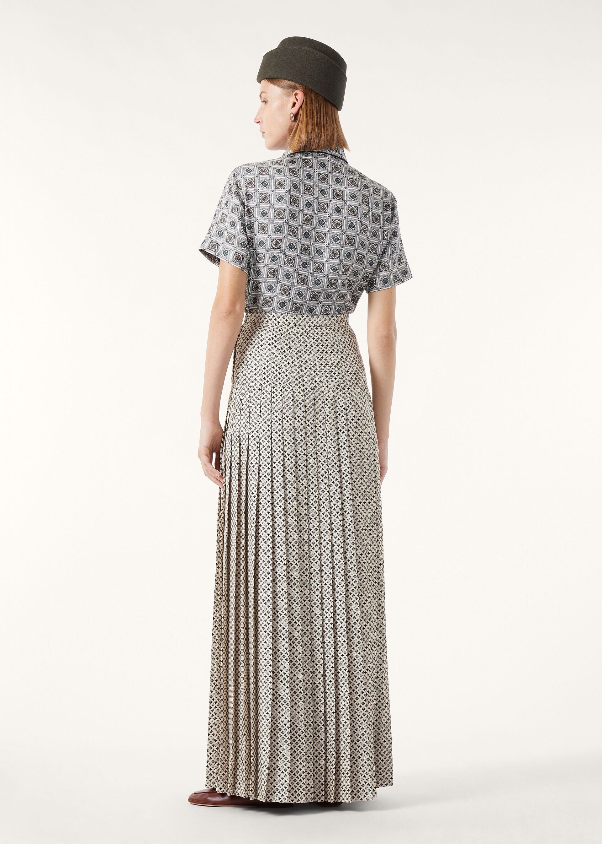 CLEA SKIRT LORO PIANA CHACO SILK TWILL M.E.