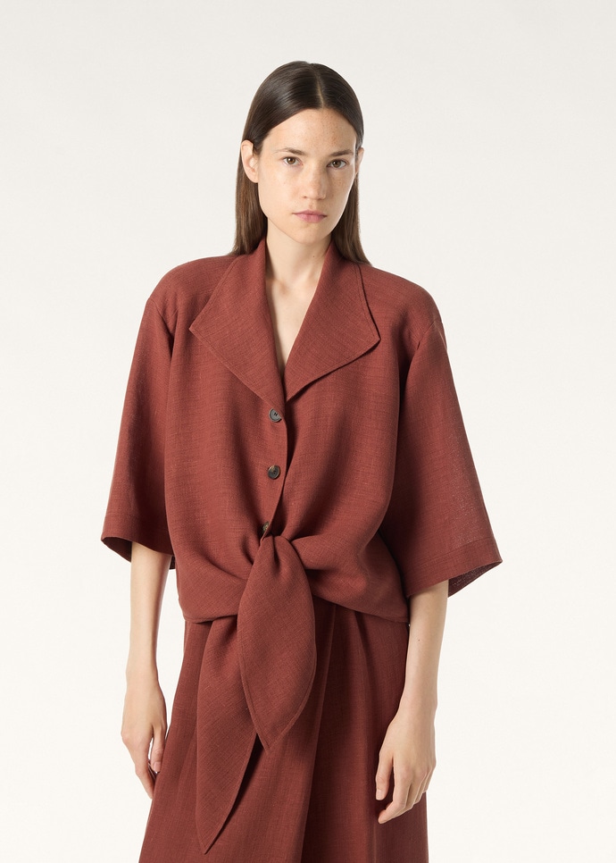 SIMONETTA SHIRT LIGHT LINEN CREPE_FAQ6997_H0OG_3