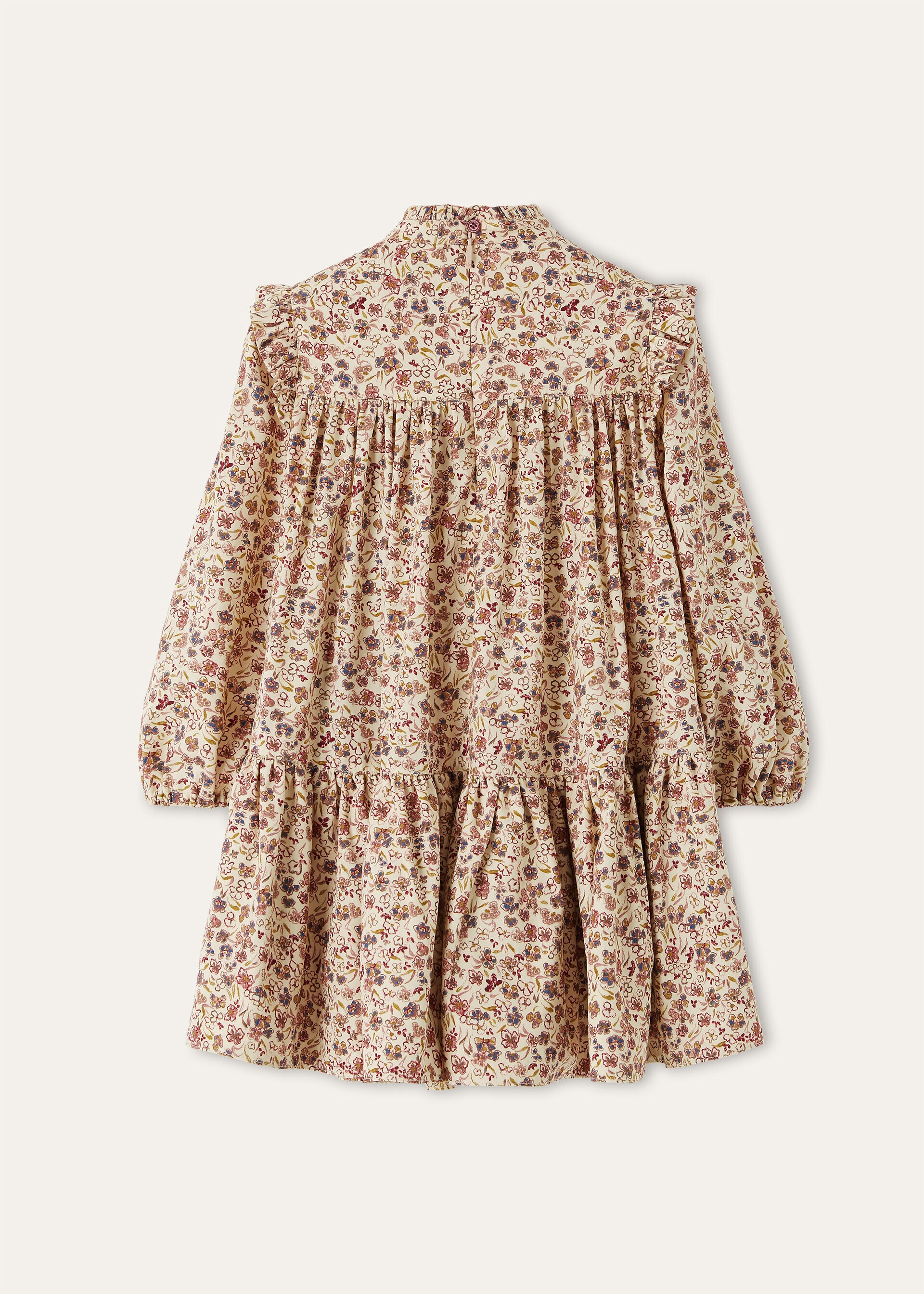 LARISA DRESS COTTON SILK FLOWER PRINT