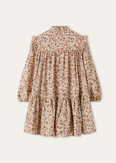 LARISA DRESS COTTON SILK FLOWER PRINT