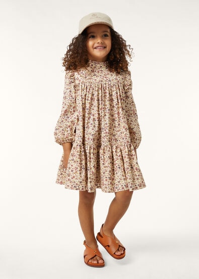 LARISA DRESS COTTON SILK FLOWER PRINT