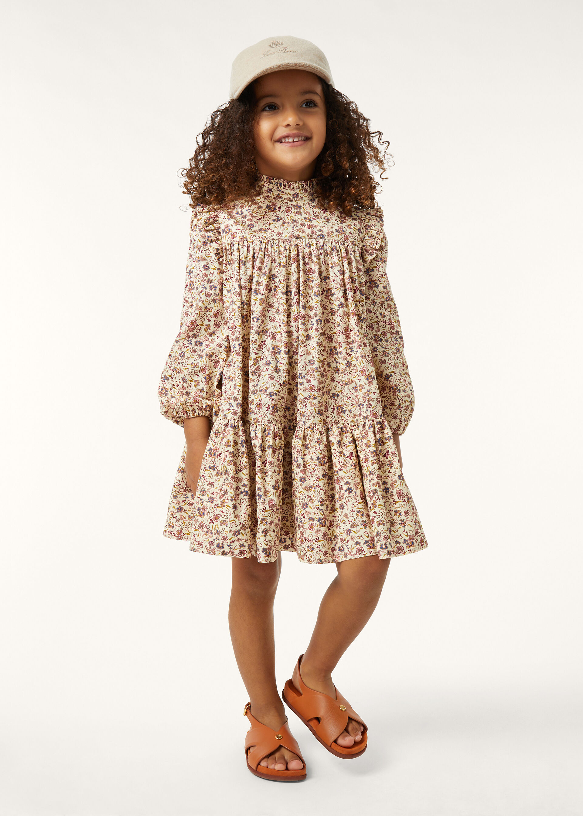 LARISA DRESS COTTON SILK FLOWER PRINT