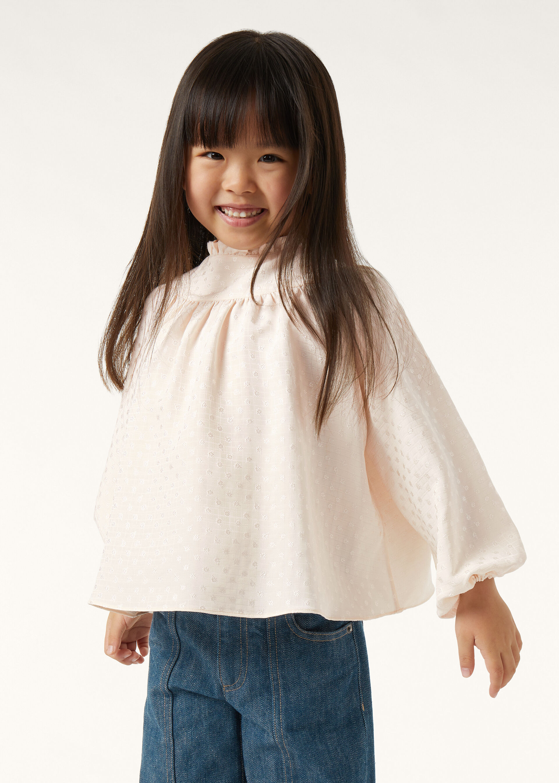 JAQUELINE SHIRT SILK FLOWER JACQUARD