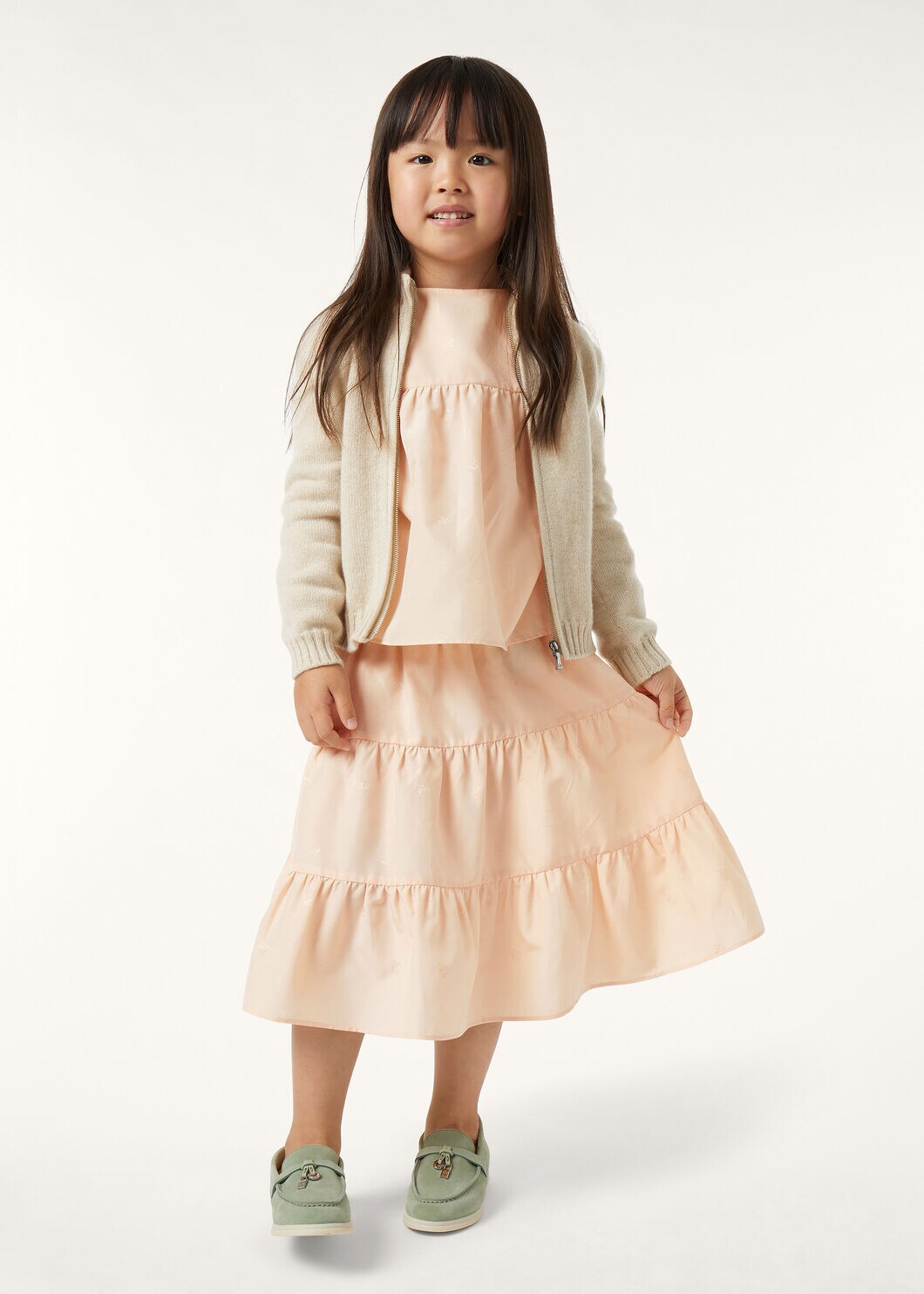 POSIE SKIRT COTTON SILK FLOWER JACQUARD