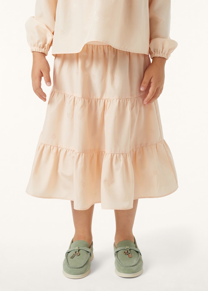 POSIE SKIRT COTTON SILK FLOWER JACQUARD_FAQ7120_30LW_2