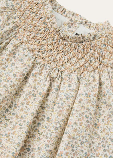 AGATHA DRESS MINI COTTON SILK FLOWER PRINT