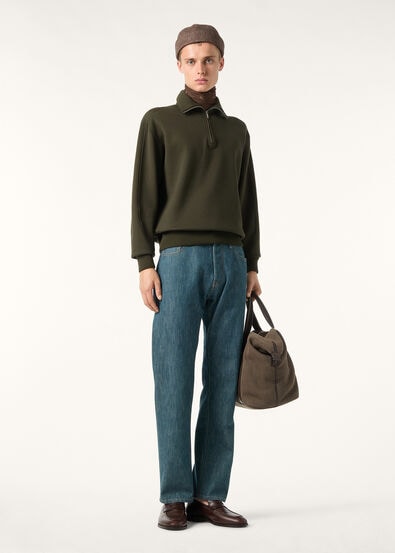 WHITNEY POLO BUTTONLESS SWEATSHIRT JERSEY LUXURY FLEECE