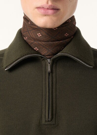 WHITNEY POLO BUTTONLESS SWEATSHIRT JERSEY LUXURY FLEECE