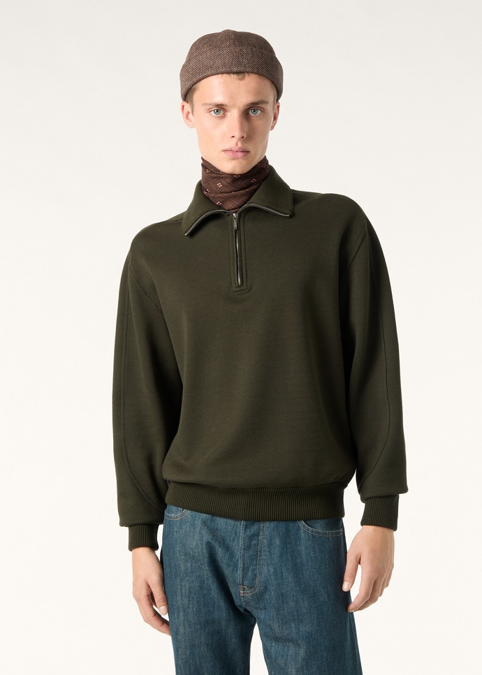 WHITNEY POLO BUTTONLESS SWEATSHIRT JERSEY LUXURY FLEECE_FAQ7417_511Y_3