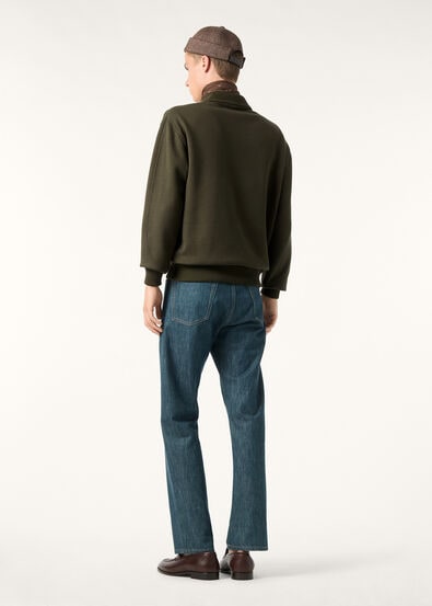 WHITNEY POLO BUTTONLESS SWEATSHIRT JERSEY LUXURY FLEECE