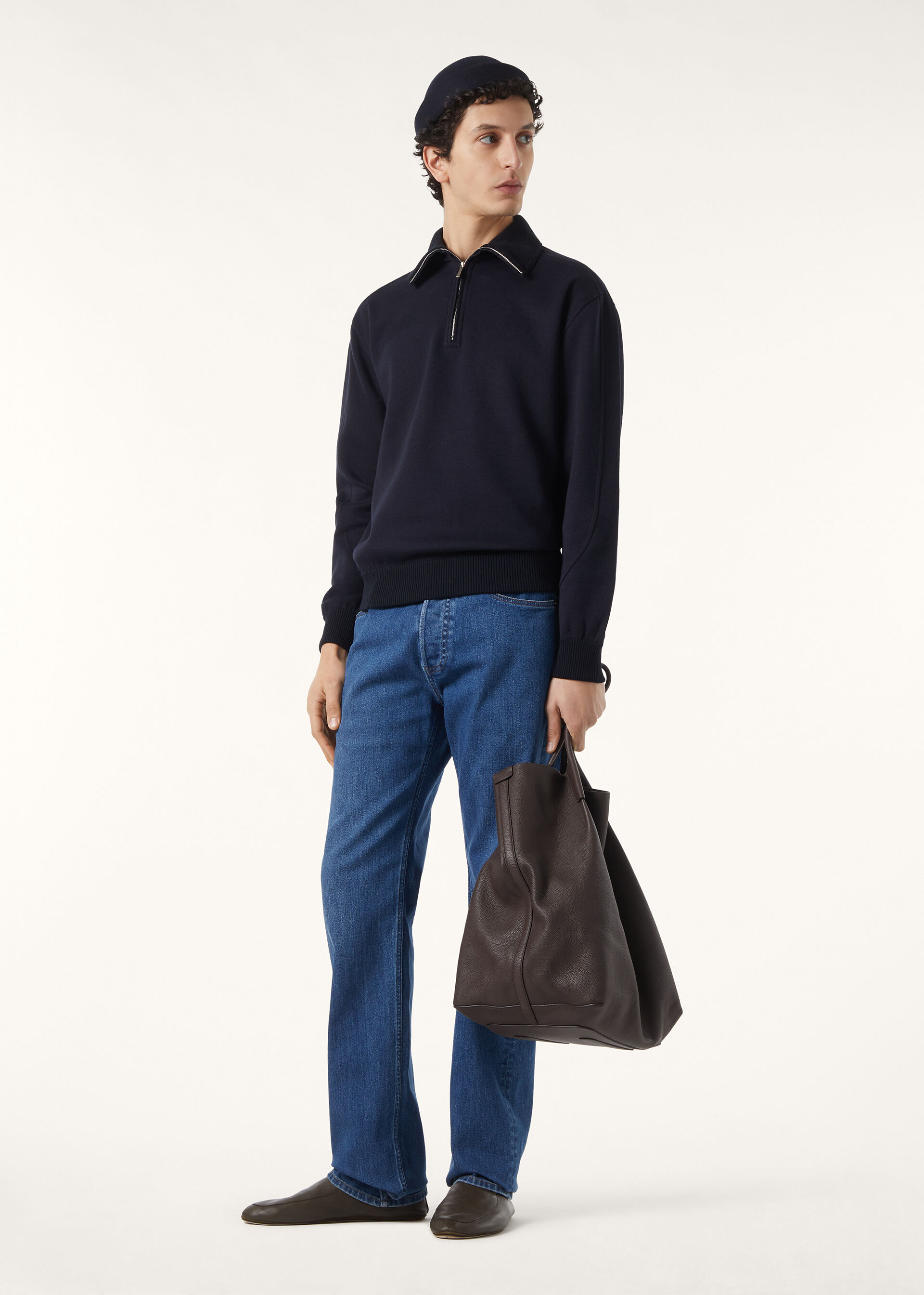 WHITNEY POLO BUTTONLESS SWEATSHIRT JERSEY LUXURY FLEECE