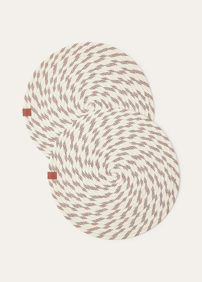 SET OF 2 PLACEMATS OXFORD STRIPE ROPE_FAQ7545_F7R2_NR_2